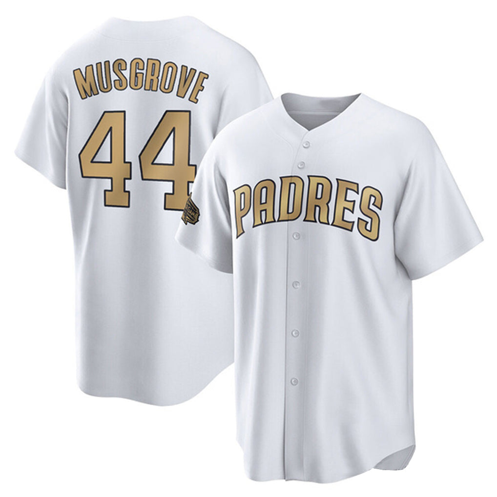 S.Diego Padres #44 Joe Musgrove Player Gold All-Star Home Game Ddoa Stitched Jerseys