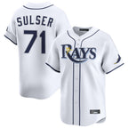 T.Bay Rays #71 Cole Sulser Player White Home Limited Ddoa Stitched Jerseys