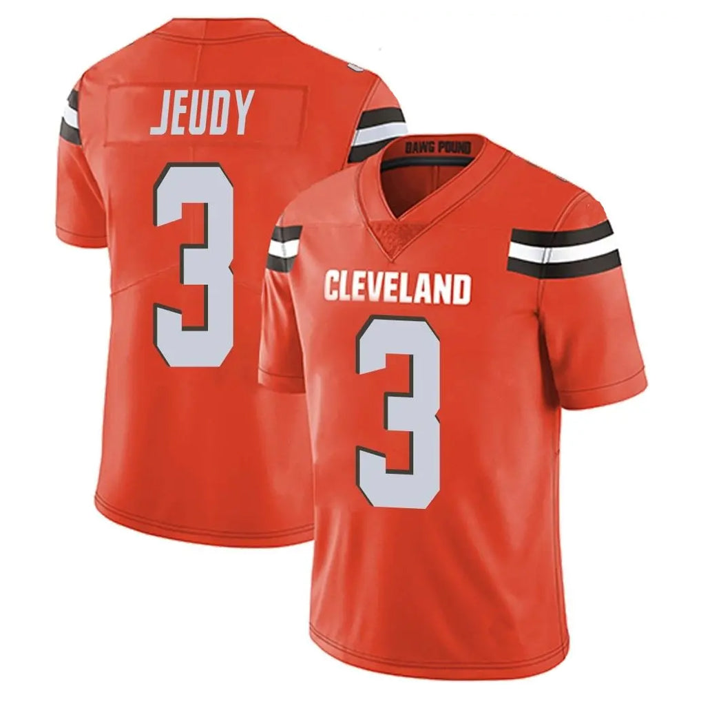 C.Browns #3 Jerry Jeudy Player Orange Alternate Vapor Untouchable Limited Home Game Ddoa Stitched Jerseys
