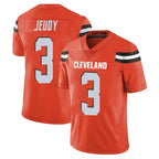 C.Browns #3 Jerry Jeudy Player Orange Alternate Vapor Untouchable Limited Home Game Ddoa Stitched Jerseys