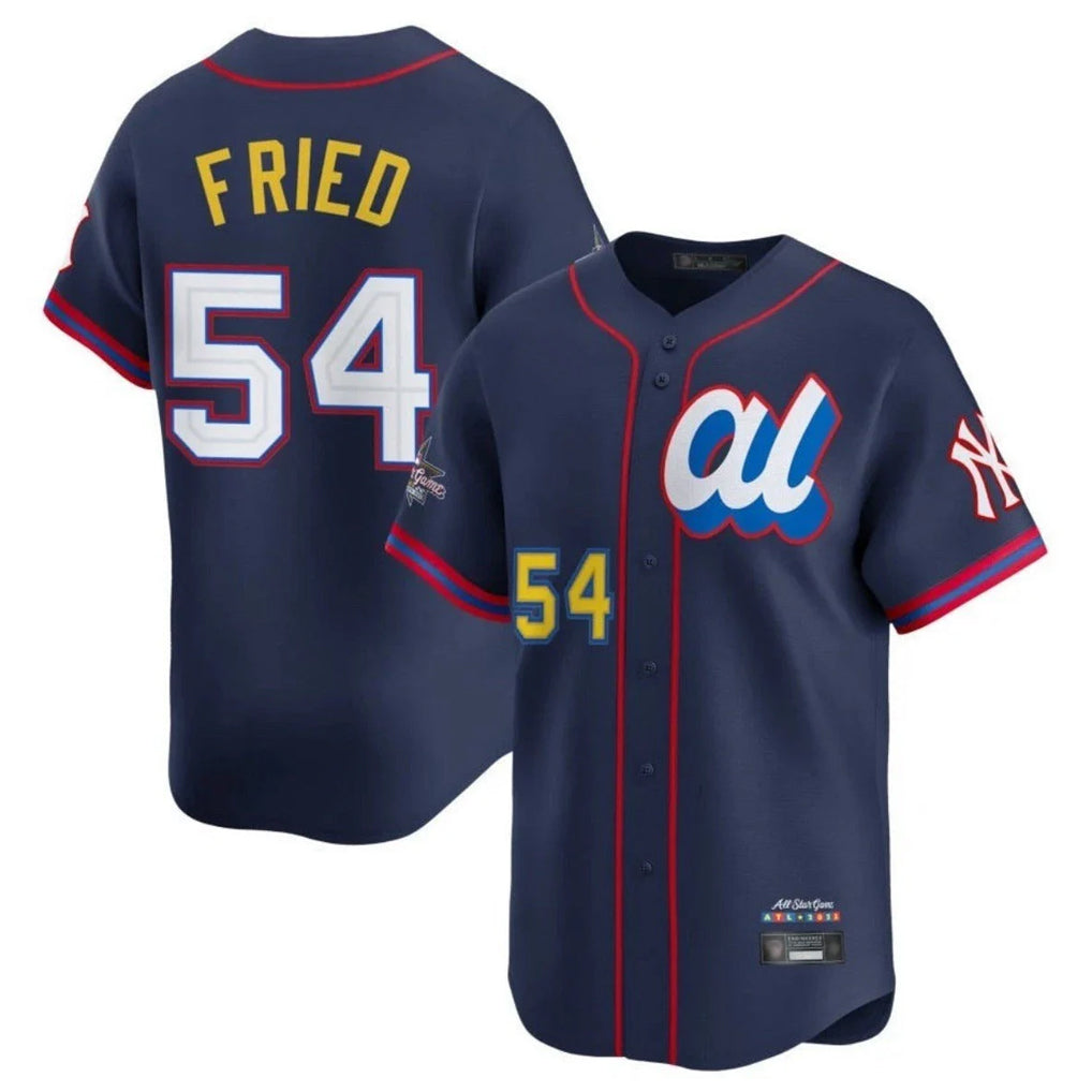 NY.Yankees #54 Max Fried Player Navy All Star Limited Home Ddoa Stitched Jerseys
