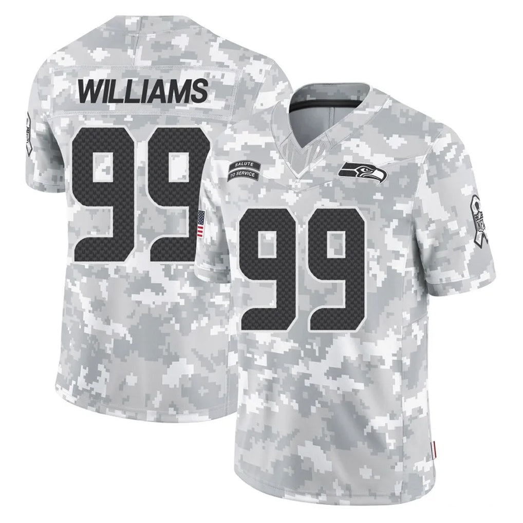S.Seahawks #99 Leonard Williams Player Arctic Camo Limited Salute To Service Home Game Ddoa Stitched Jerseys