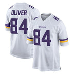 M.Vikings #84 Josh Oliver Player White Home Game Ddoa Stitched Jerseys