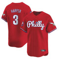 P.Phillies #3 Bryce Harper Player Red Phillies & Eagles Vapor Premier Limited Ddoa Stitched Jerseys