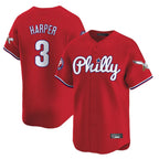 P.Phillies #3 Bryce Harper Player Red Phillies & Eagles Vapor Premier Limited Ddoa Stitched Jerseys