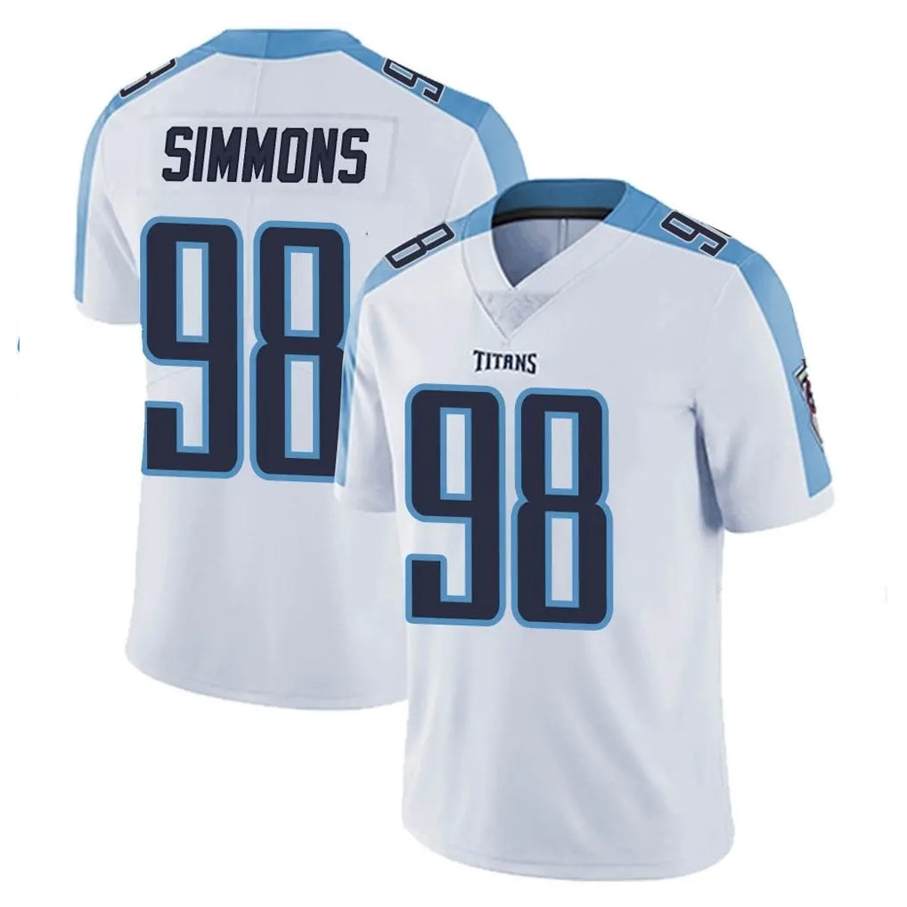 T.Titans #98 Jeffery Simmons Player White Limited Vapor Untouchable Home Game Ddoa Stitched Jerseys
