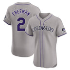 C.Rockies #2 Tyler Freeman Player Gray Limited Elite Home Ddoa Stitched Jerseys