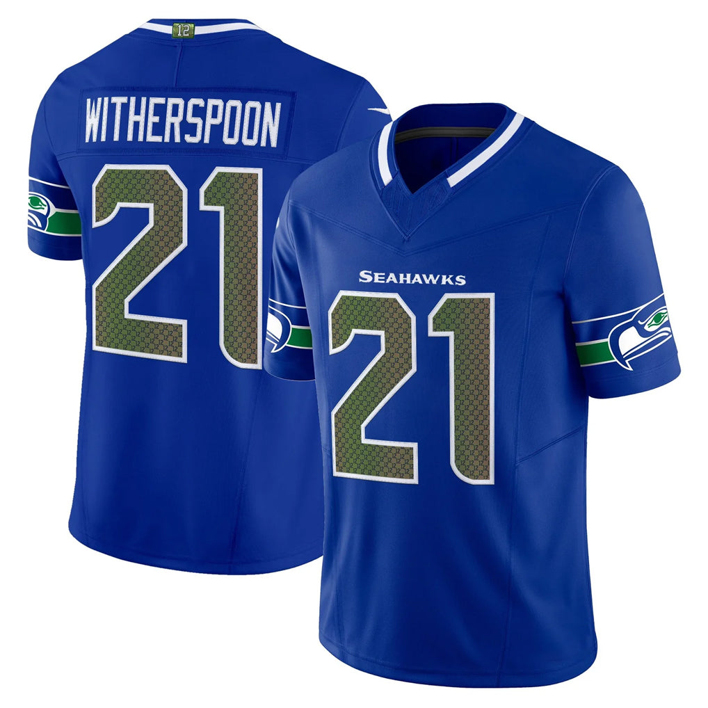S.Seahawks #21 Devon Witherspoon Player Royal Rivalries Vapor Limited Home Game Ddoa Stitched Jerseys
