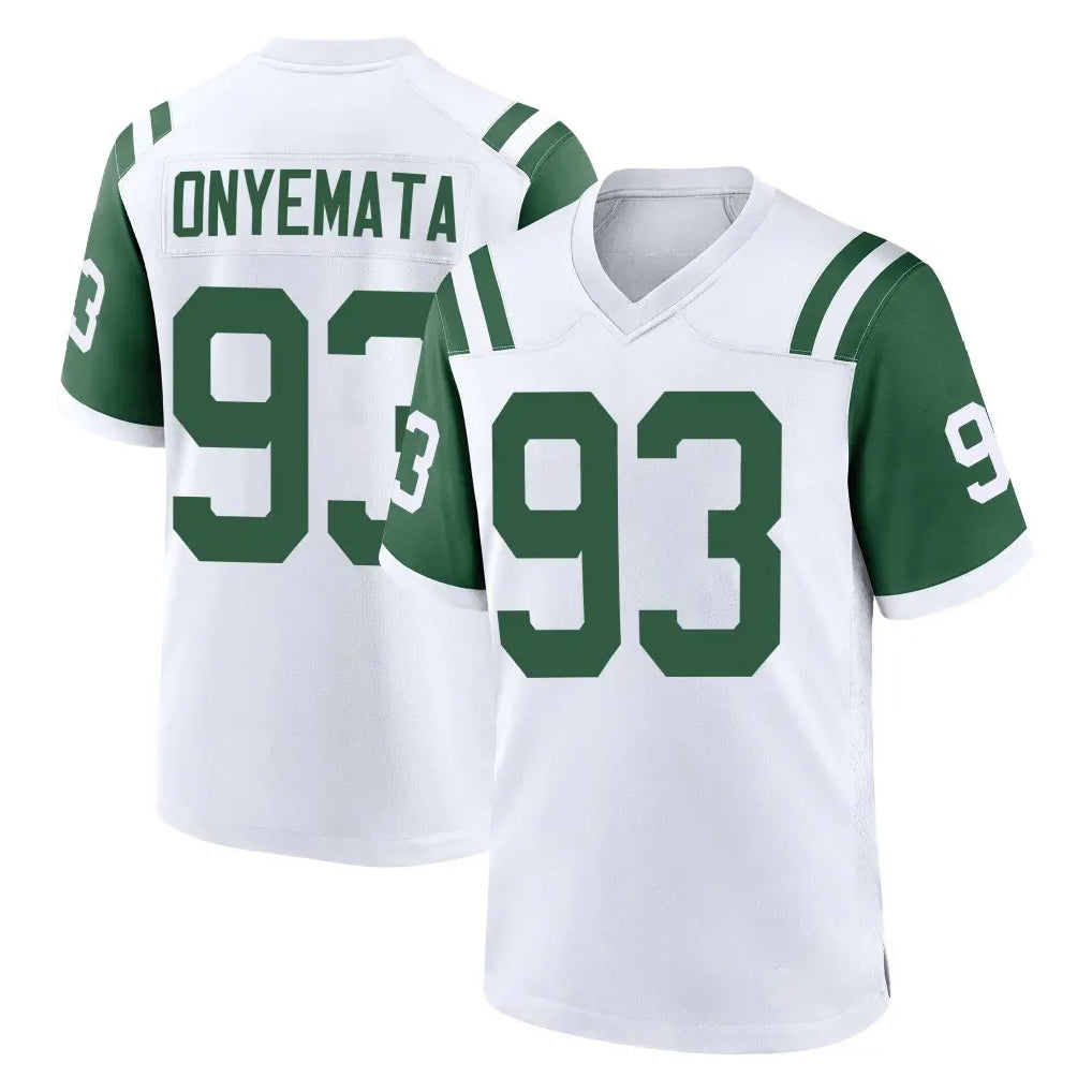 NY.Jets #93 David Onyemata Player White Classic Home Game Ddoa Stitched Jerseys