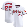 LA.Angels #25 Travis d'Arnaud Player White T-shirt Home Limited Elite Ddoa Stitched Jerseys