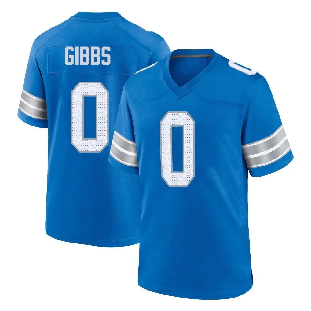 D.Lions #0 Jahmyr Gibbs Player Blue Alternate Home Game Ddoa Stitched Jerseys