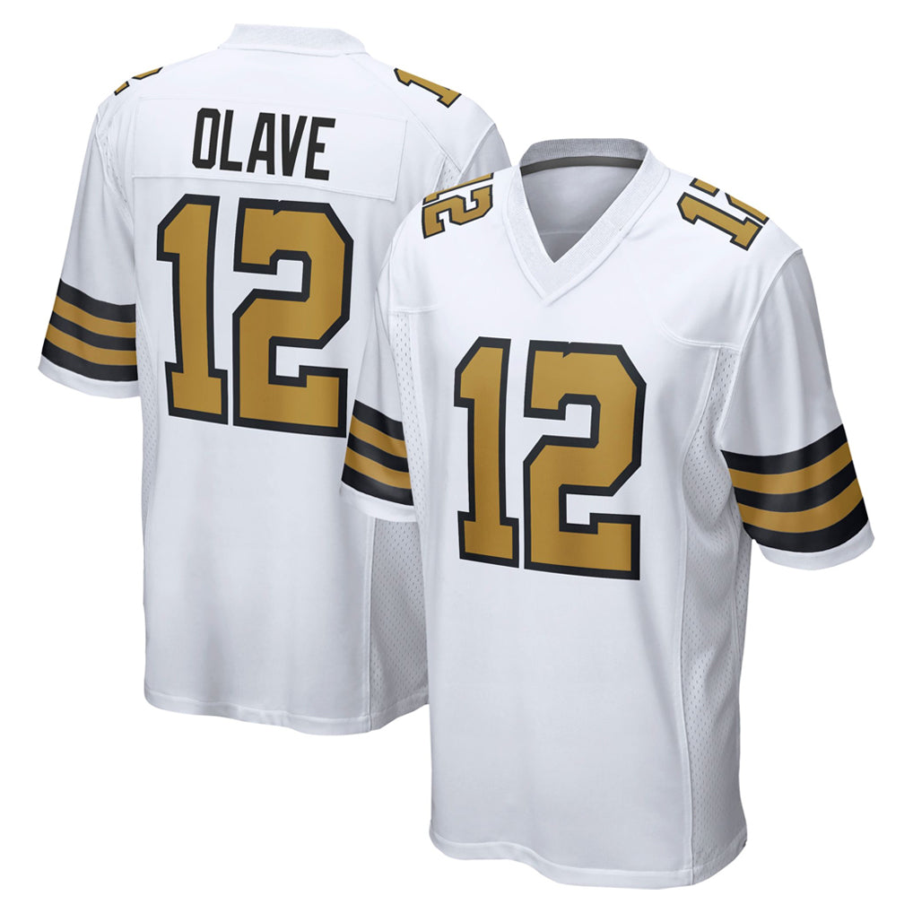 NO.Saints #12 Chris Olave Player White Alternate Home Game Ddoa Stitched Jerseys
