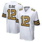 NO.Saints #12 Chris Olave Player White Alternate Home Game Ddoa Stitched Jerseys