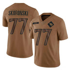 T.Titans #77 Peter Skoronski Player Brown Limited Salute to Service Home Game Ddoa Stitched Jerseys