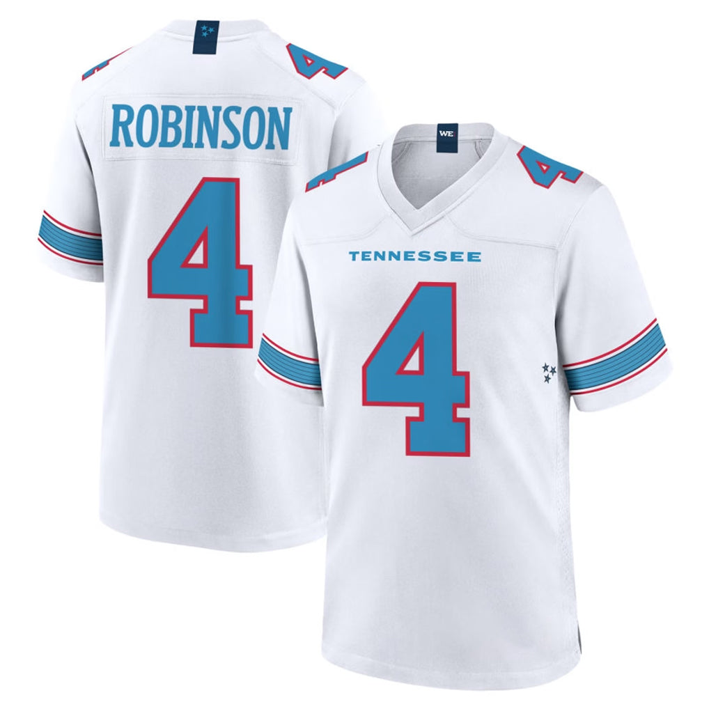 T.Titans #4 Wan'Dale Robinson Player White 2026 Game Home Ddoa Stitched Jerseys