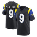 LA.Rams #9 Matthew Stafford Player Black Midnight Rivalries Collection Home Game Ddoa Stitched Jerseys