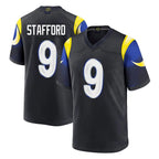 LA.Rams #9 Matthew Stafford Player Black Midnight Rivalries Collection Home Game Ddoa Stitched Jerseys