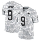 M.Dolphins #9 Joshua Uche Player Arctic Camo Salute To Service Limited Game Ddoa Stitched Jerseys