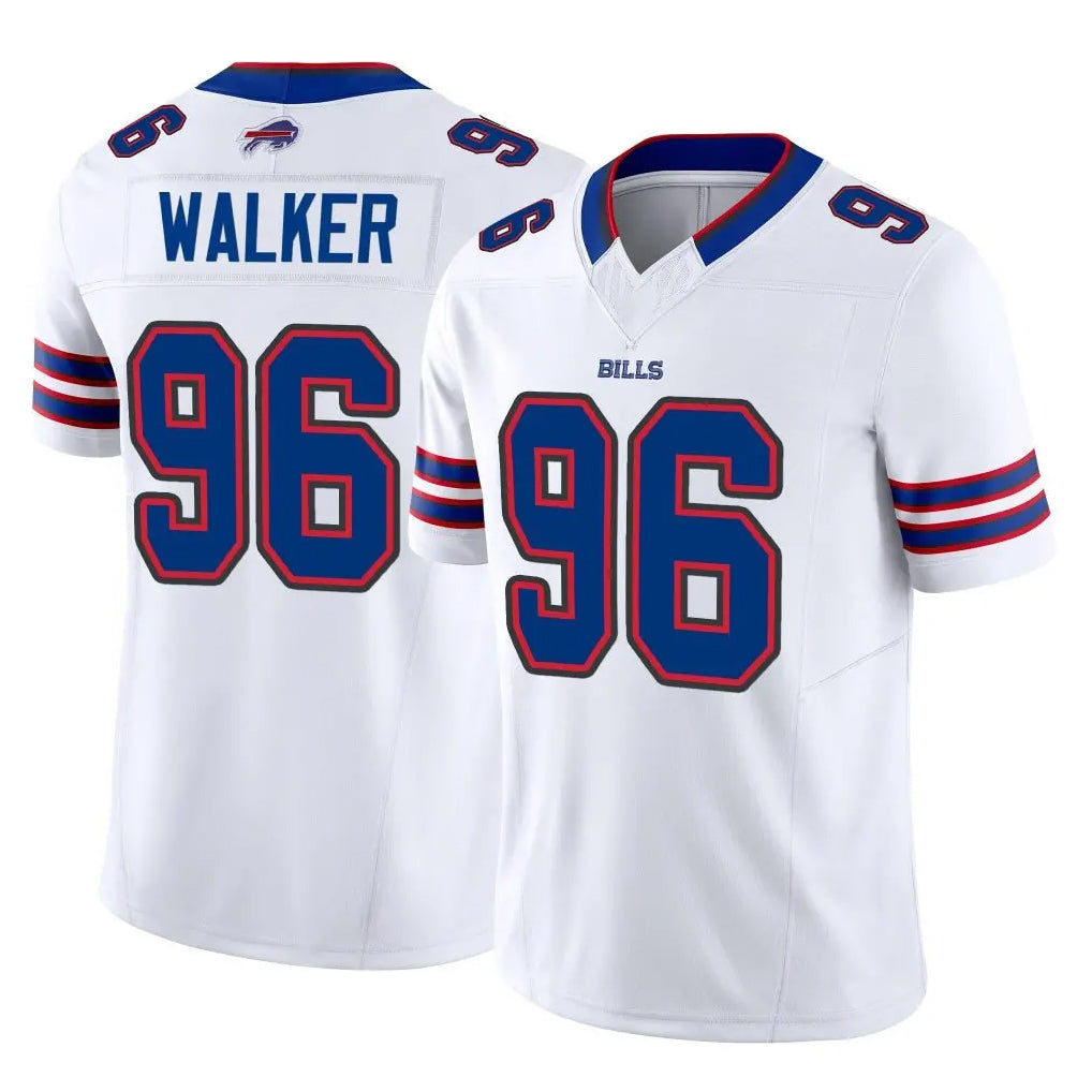 B.Bills #96 Deone Walker Player White Vapor F.U.S.E. Jersey Limited Home Game Ddoa Stitched Jerseys