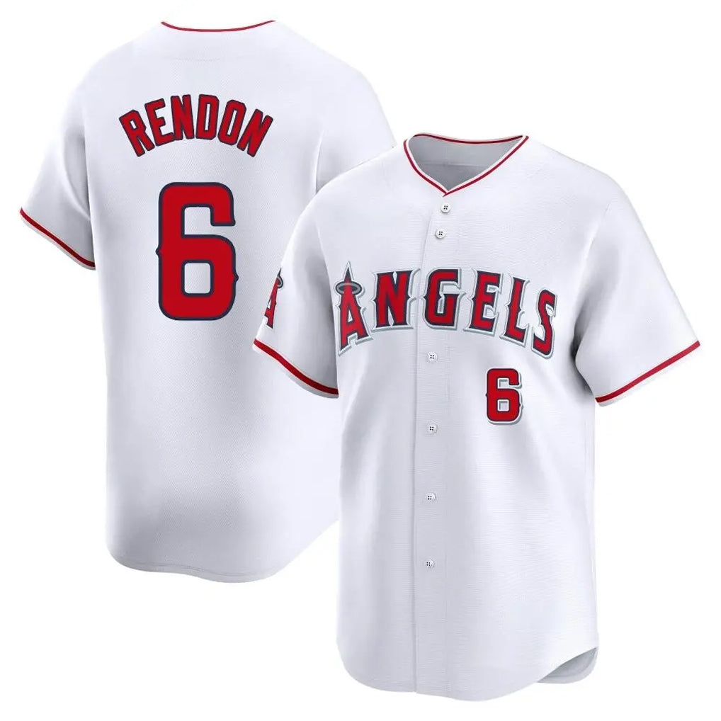 LA.Angels #6 Anthony Rendon Player White Limited Home Ddoa Stitched Jerseys