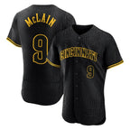 C.Reds #9 Matt McLain Player Black Snake Skin City Limited Elite Home Ddoa Stitched Jerseys