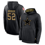 D.Cowboys #52 Tyler Booker Player Black Salute to Service Pullover Hoodies Limited Ddoa Stitched Jerseys