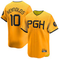 P.Pirates #10 Bryan Reynolds Player Gold City Connect Home Game Ddoa Stitched Jerseys