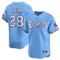T.Rangers #28 Jonah Heim Player Light Blue Home Limited Ddoa Stitched Jerseys