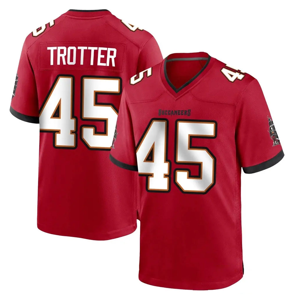 TB.Buccaneers #45 Josiah Trotte Player Red Home Game Ddoa Stitched Jerseys