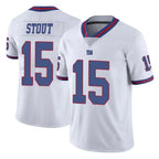 NY.Giants #15 Jordan Stout Player White Color Rush Home Game Ddoa Stitched Jerseys