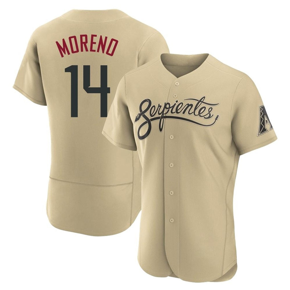 A.Diamondbacks #14 Gabriel Moreno Player Tan City Connect Limited Elite Home Game Ddoa Stitched Jerseys