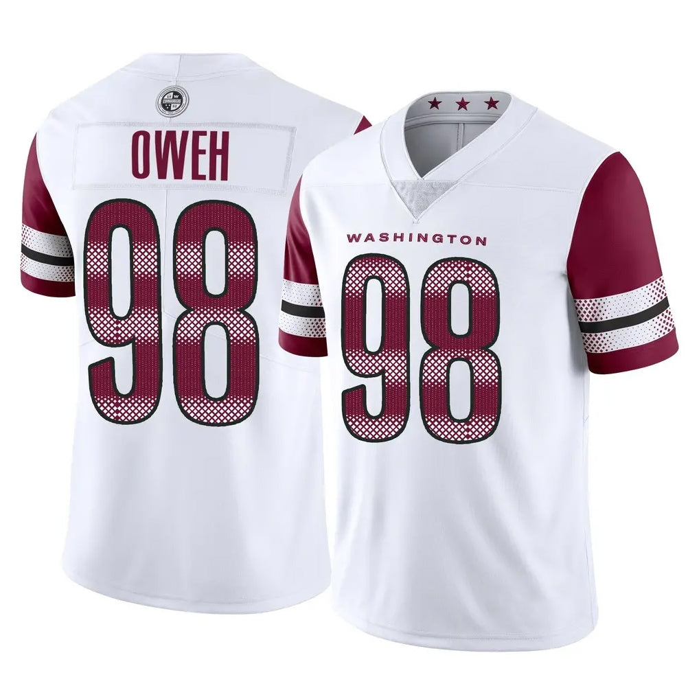 W.Commanders #98 Odafe Oweh Player White Limited Vapor Home Game Ddoa Stitched Jerseys