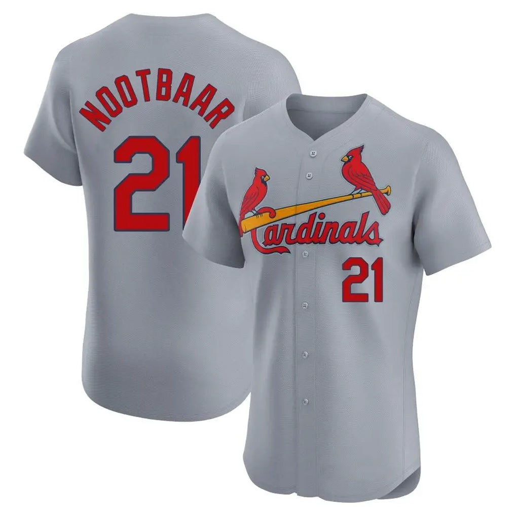 St. Louis Cardinals #21 Lars Nootbaar Player Gary Home Limited Elite Ddoa Stitched Jerseys