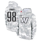 W.Commanders #98 Odafe Oweh Player Arctic Camo Limited Salute to Service Pullover Hoodies Game Ddoa Stitched Jerseys