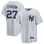 NY.Yankees #27 Giancarlo Stanton Player White Game Home Ddoa Stitched Jerseys
