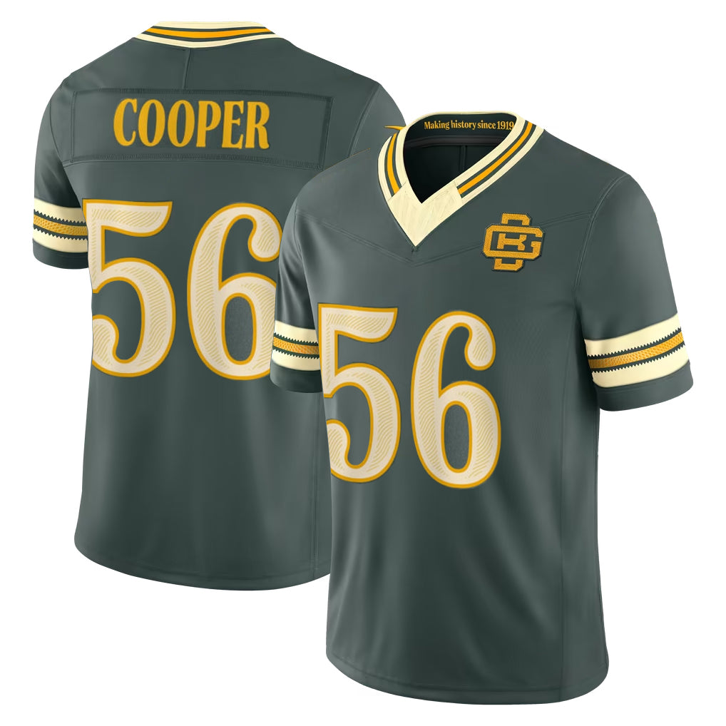 GB.Packers #56 Edgerrin Cooper Player Green Limited 2026 Rivalries Collection Home Game Ddoa Stitched Jerseys