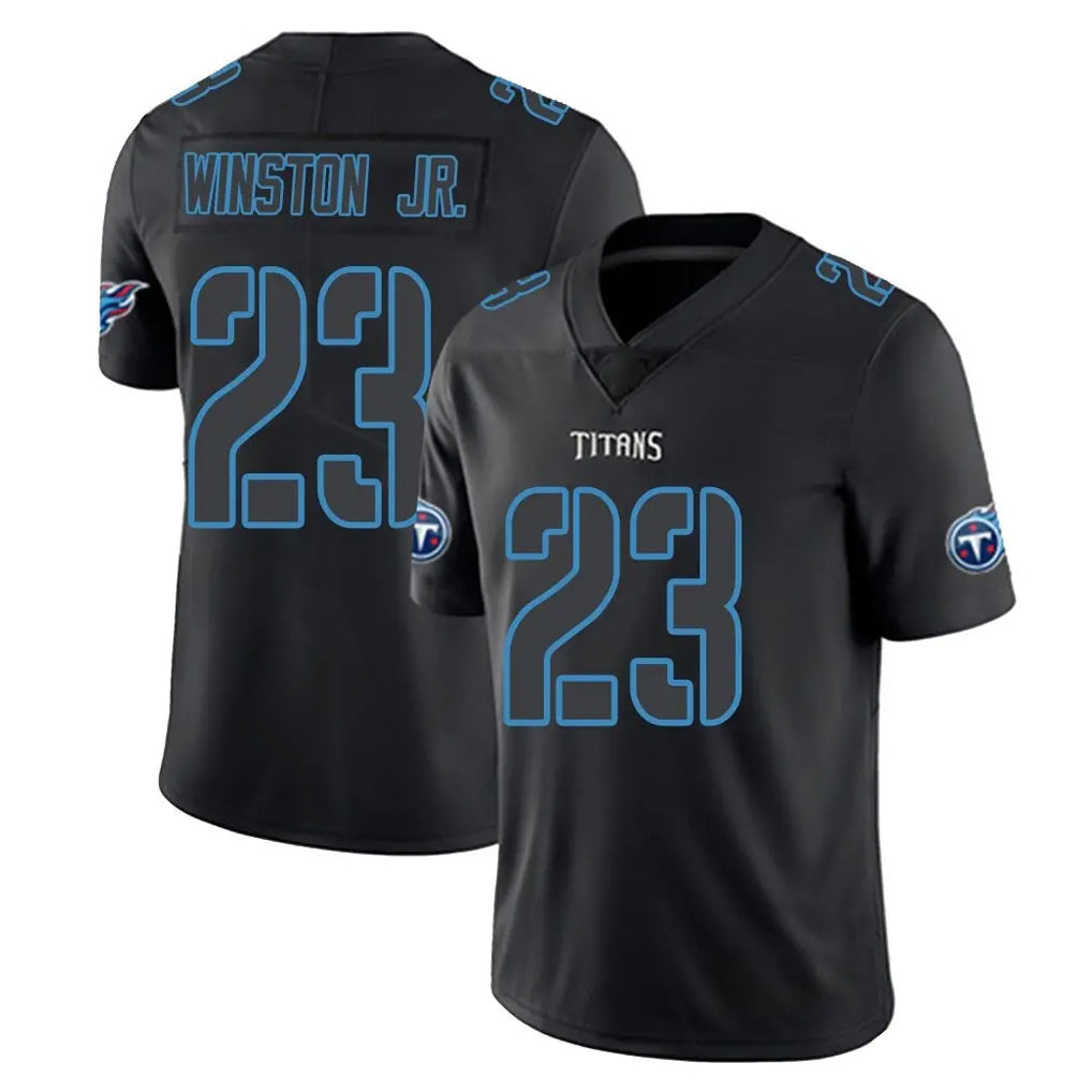 T.Titans #23 Kevin Winston Jr. Player Black Impact Limited Home Game Ddoa Stitched Jerseys