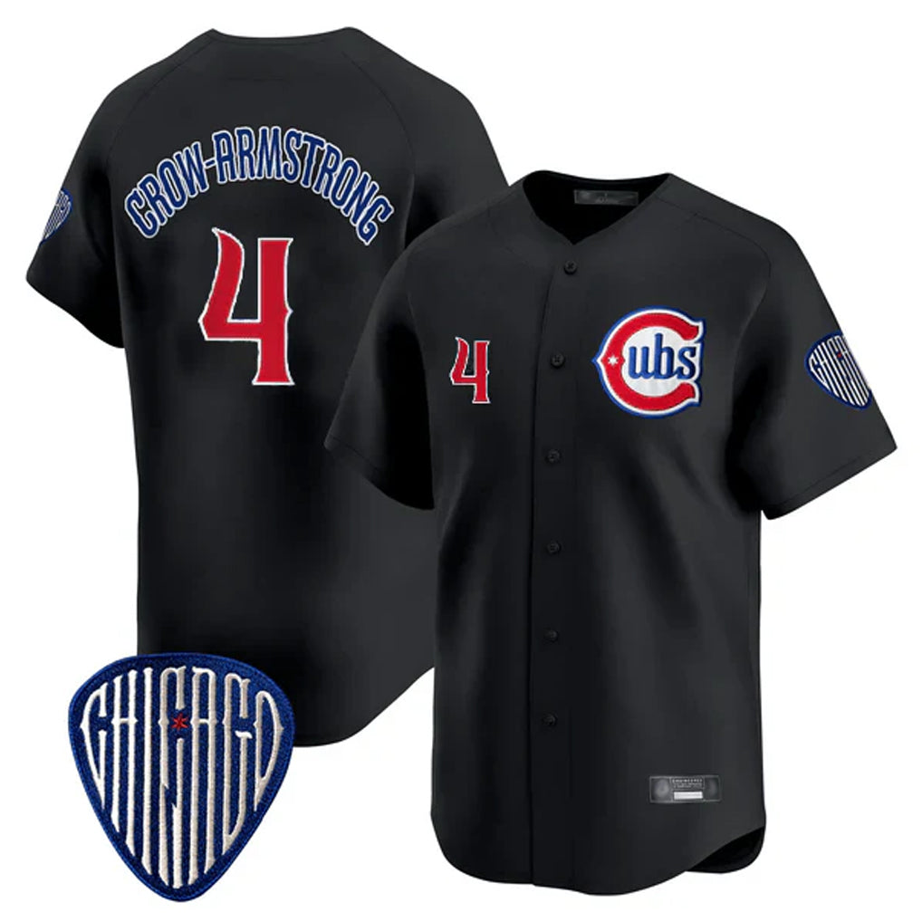 C.Cubs #4 Pete Crow-Armstrong Player Black Vapor Premier Limited Home Ddoa Stitched Jerseys
