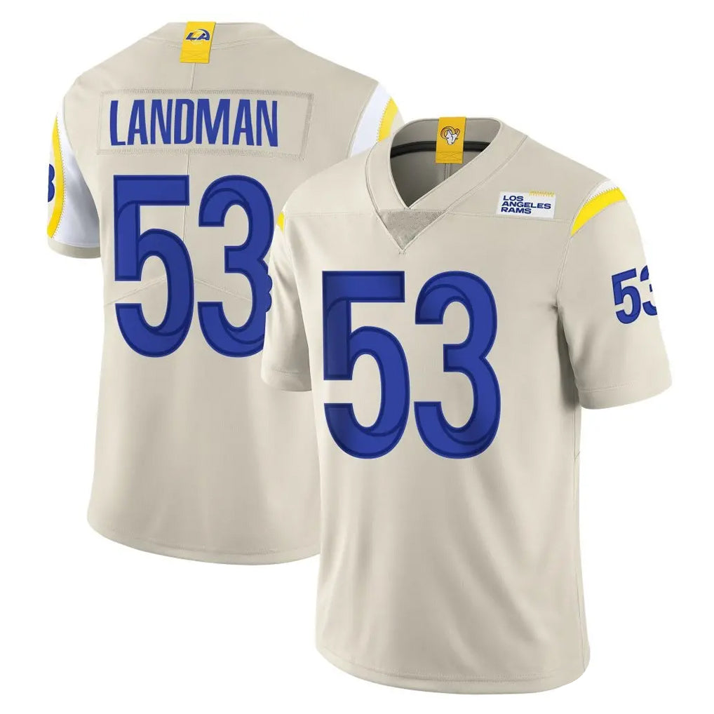 LA.Rams #53 Nate Landman Player Bone Limited Vapor Home Game Ddoa Stitched Jerseys