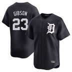 D.Tigers #23 Kirk Gibson Player Navy Home Limited Game Ddoa Stitched Jerseys