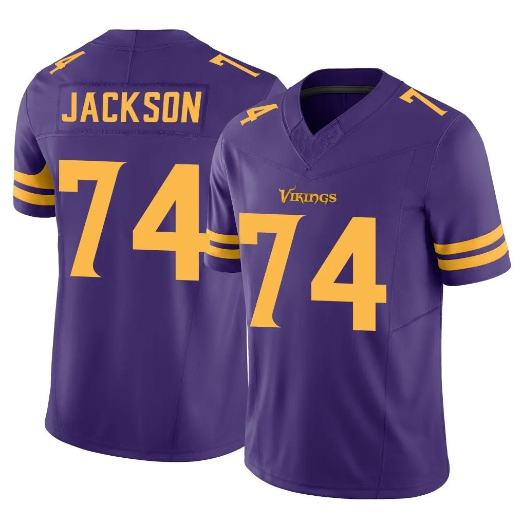 MN.Vikings #74 Donovan Jackson Player Purple Limited Alternate Vapor F.U.S.E. Home Game Ddoa Stitched Jerseys