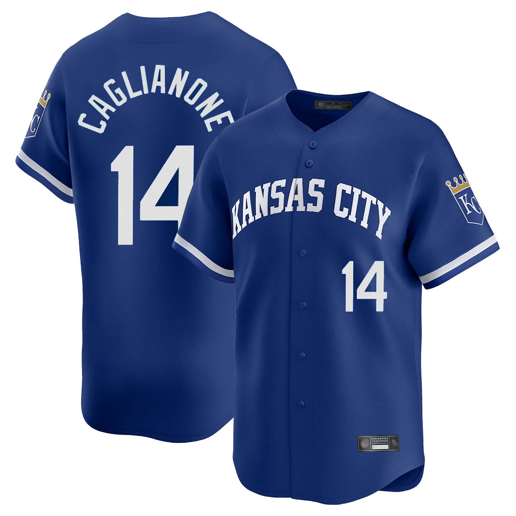 KC.Royals #14 Jac Caglianone Player Royal City Connect Limited Home Game Ddoa Stitched Jerseys
