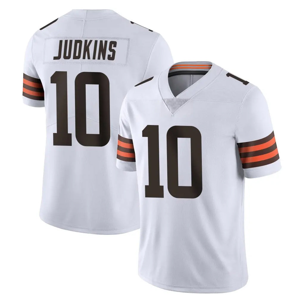 C.Browns #10 Quinshon Judkins Player White Vapor Untouchable Limited Home Game Ddoa Stitched Jerseys