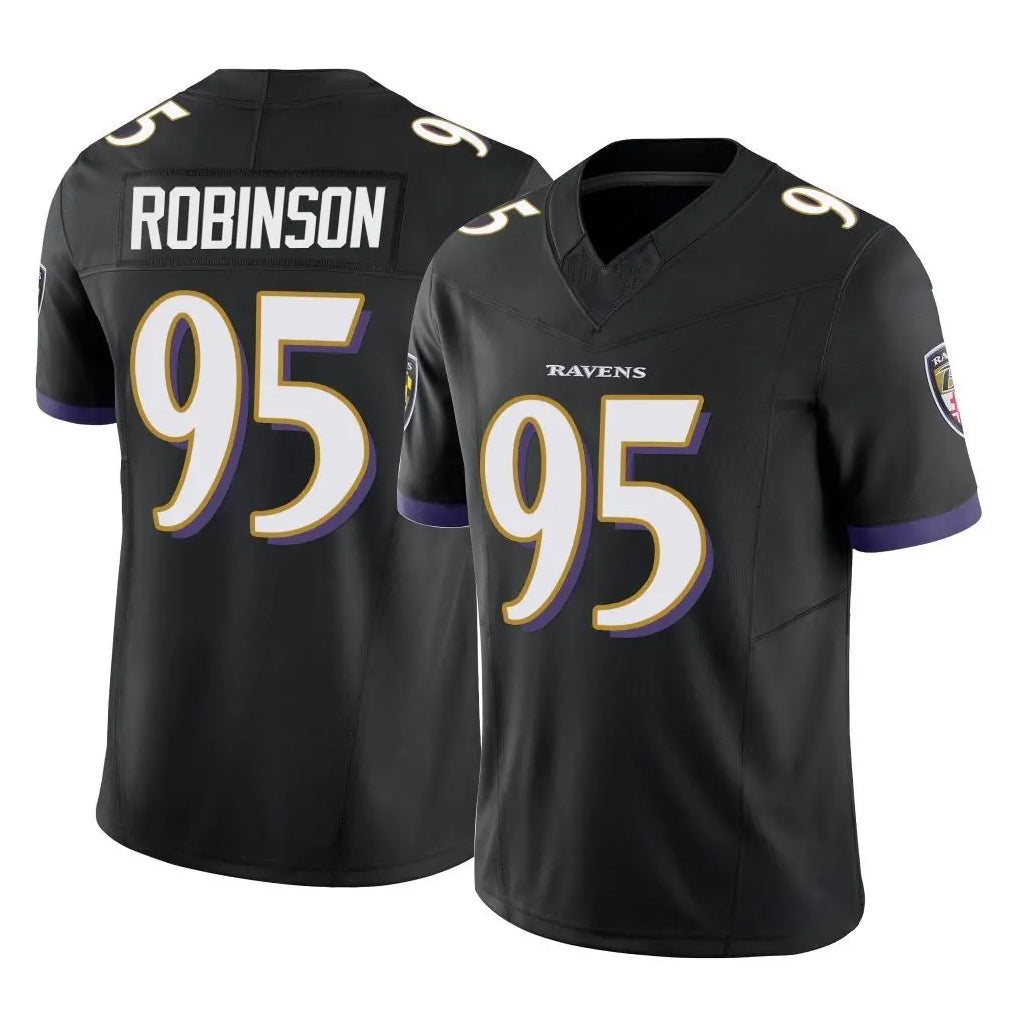 B.Ravens #95 Tavius Robinson Player Black Vapor F.U.S.E. Limited Ddoa Stitched Jerseys