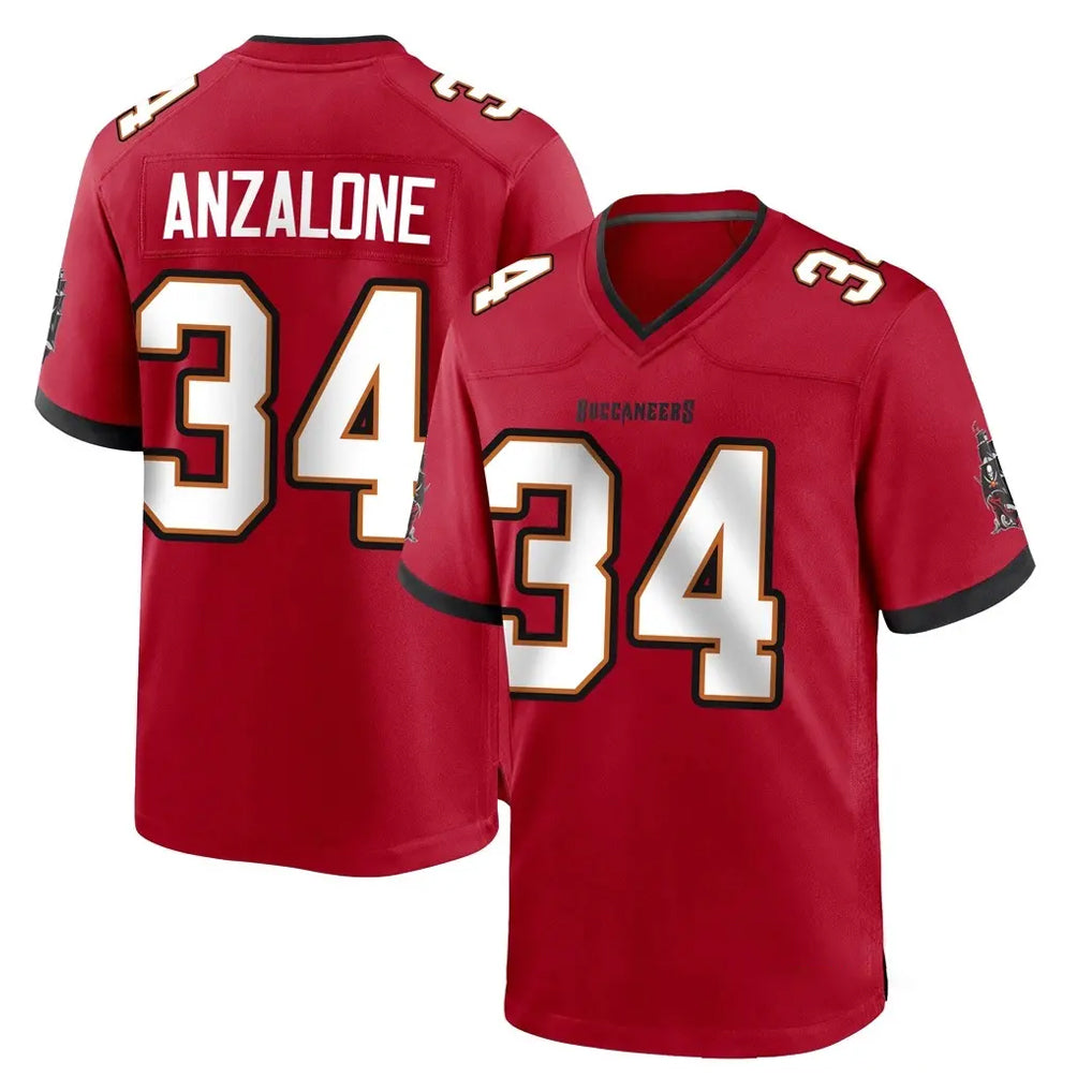 TB.Buccaneers #34 Alex Anzalone Player Red Home Game Ddoa Stitched Jerseys