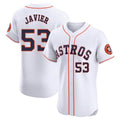 H.Astros #53 Cristian Javier Player White Limited Elite Home Ddoa Stitched Jerseys