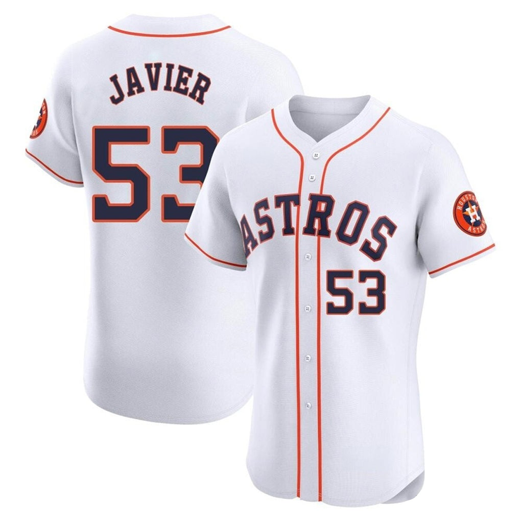 H.Astros #53 Cristian Javier Player White Limited Elite Home Ddoa Stitched Jerseys