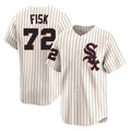 C.White Sox #72 Carlton Fisk Player Cream Cooperstown Collection Limited Home Ddoa Stitched Jerseys