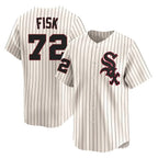 C.White Sox #72 Carlton Fisk Player Cream Cooperstown Collection Limited Home Ddoa Stitched Jerseys