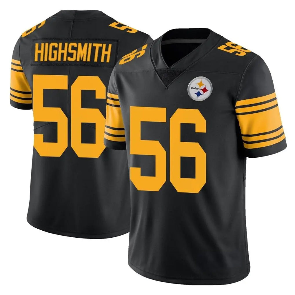 P.Steelers #56 Alex Highsmith Player Black Limited Color Rush Home Game Ddoa Stitched Jerseys
